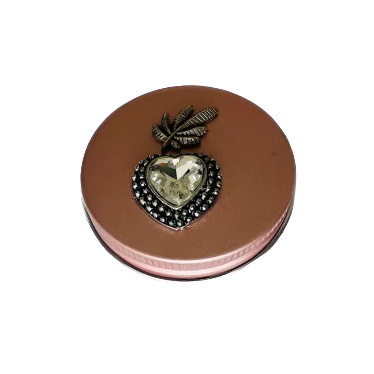 Leaf Crystal Heart Tin